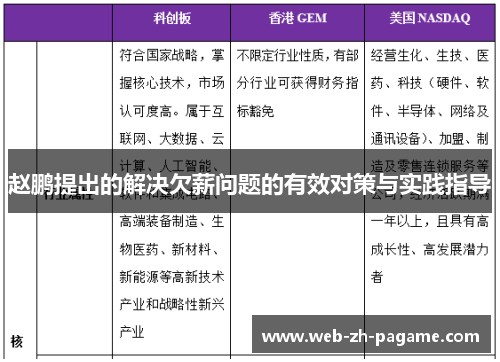 赵鹏提出的解决欠薪问题的有效对策与实践指导 赵鹏提出的解决欠薪问题的有效对策与实践指导